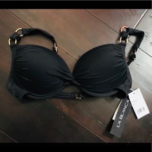 Black La Blanca Bikini Top